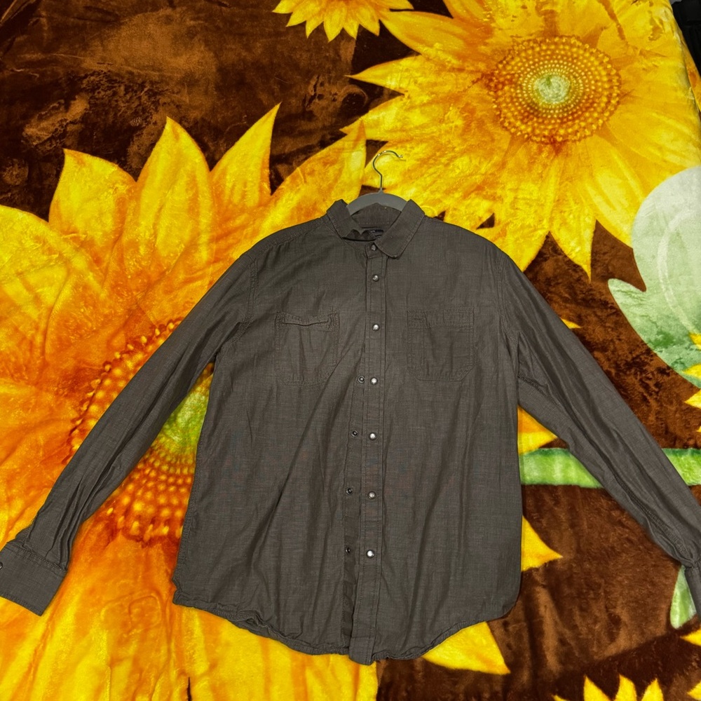 American Rag Brown Button Down Shirt